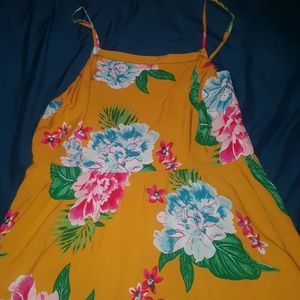 Yellow floral dress